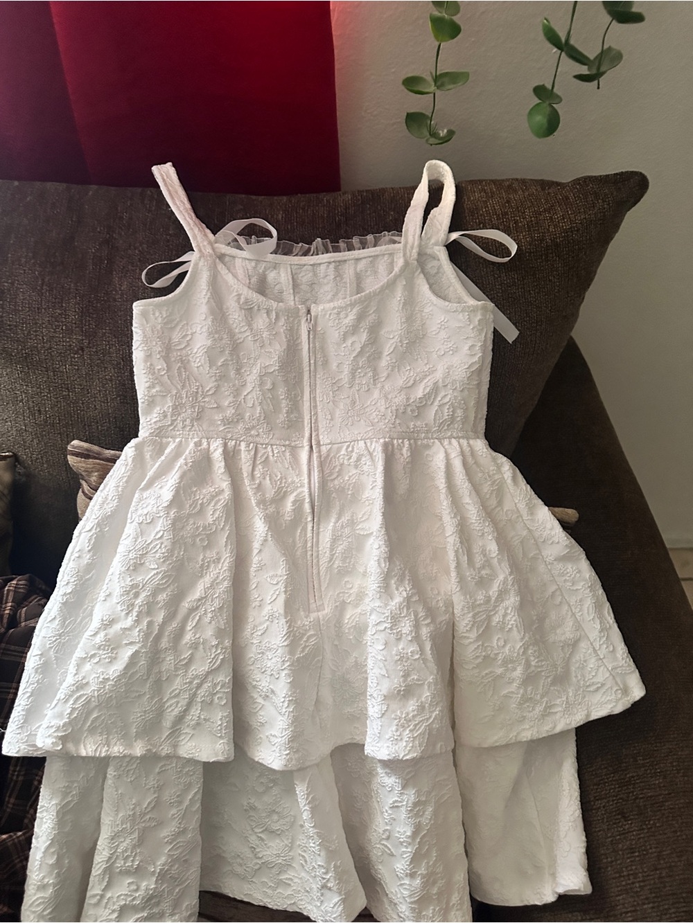 Francesca's Collections White Tiered Eyelet Sundress - Picture 2 of 2